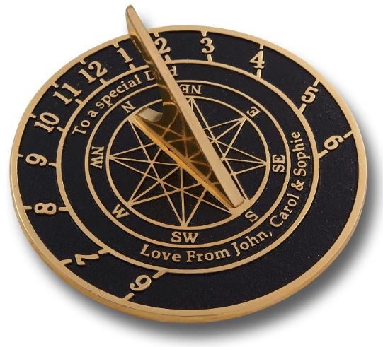 The Metal Foundry Personalized Large English Brass Sundial Gift-image