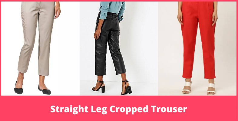 Straight leg Cropped Trousers 