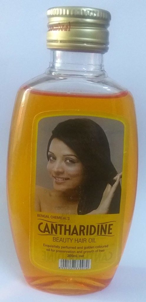 Cantharidine hair oil