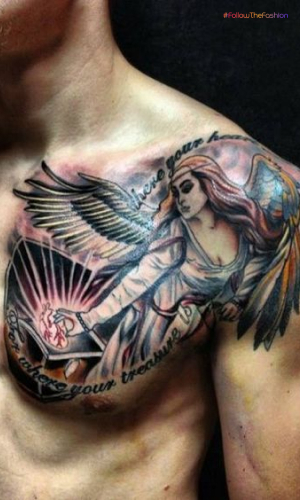 Angel Tattoo On The Shoulder