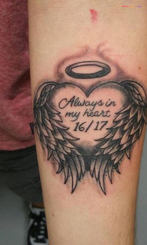 Angel Wings Tattoo With A Quote