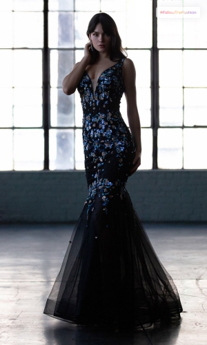 Black Sequin Mermaid Prom Dress