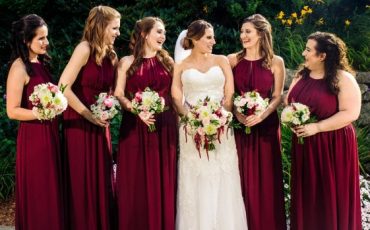 burgundy bridesmaid dresses