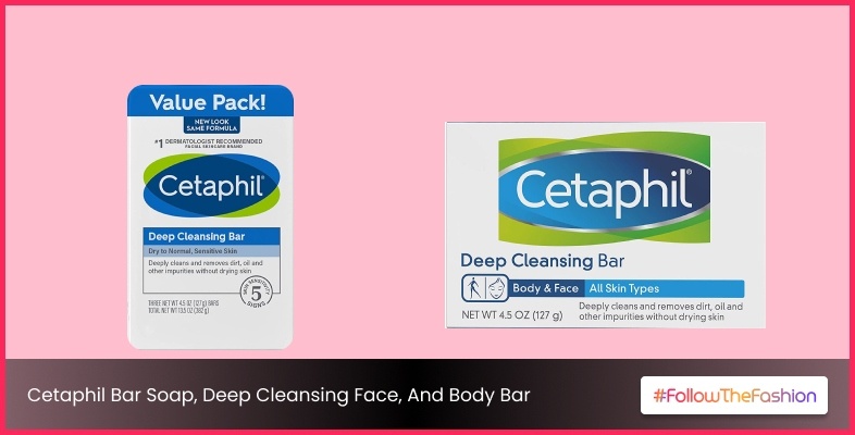 Cetaphil Bar Soap, Deep Cleansing Face, And Body Bar