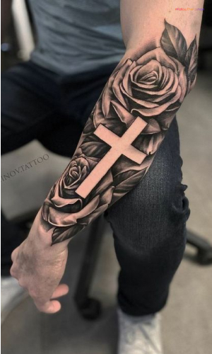 Cross Forearm Tattoo