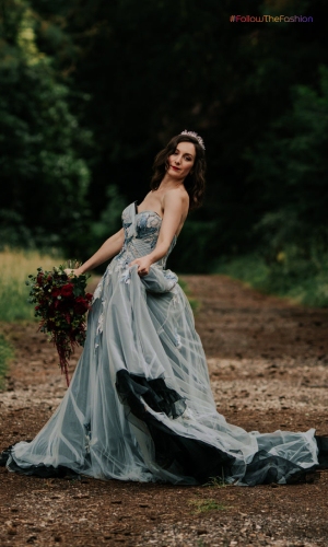 Enchanting Black And White Ombre Wedding Dresses 2