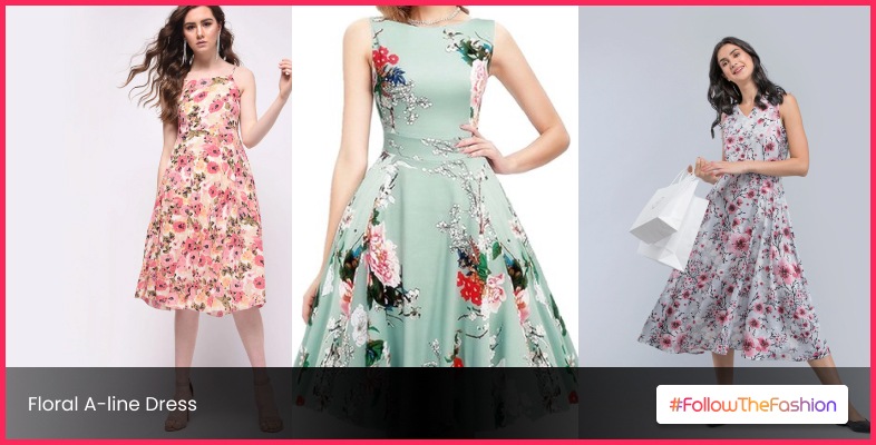 Floral A-line Dress