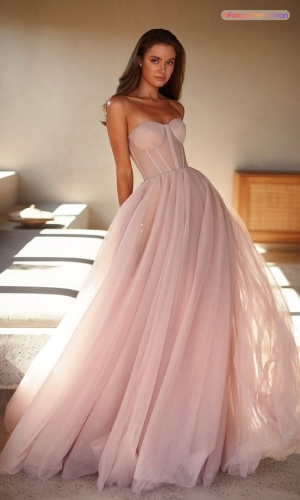 Full-Length Corset Prom Dress