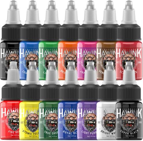 HAWINK Tattoo Ink Set 0.5 oz:-image