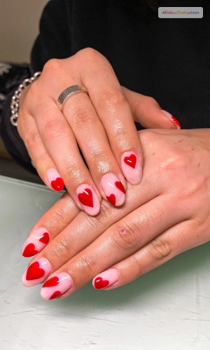 valentines nails