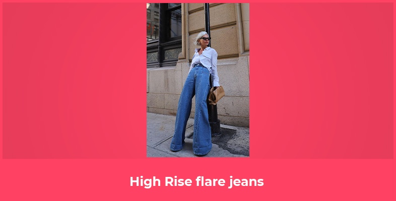 High Rise flare jeans