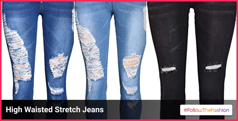 High Waisted Stretch Jeans