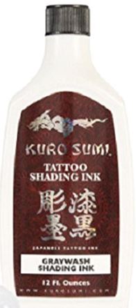 Kuro Sumi Tattoo Ink, Gray Wash (Pack of 24):-image