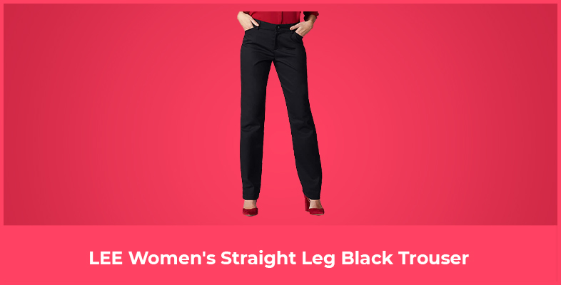 LEE Women's Straight Leg Black Trouser