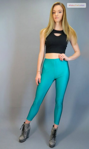 Metallic High Waisted Leggings 3