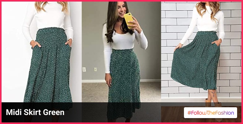 Midi Skirt Green