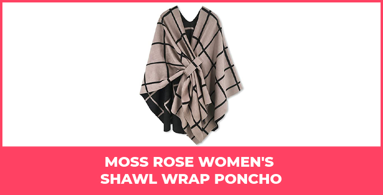 Moss Rose Women's Shawl Wrap Poncho