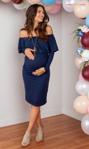 Off-Shoulder Baby Shower Dresses