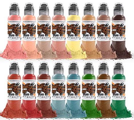 Oleg Shepelenko Realism Color 16 Bottle Set - World Famous Tattoo Ink:-image