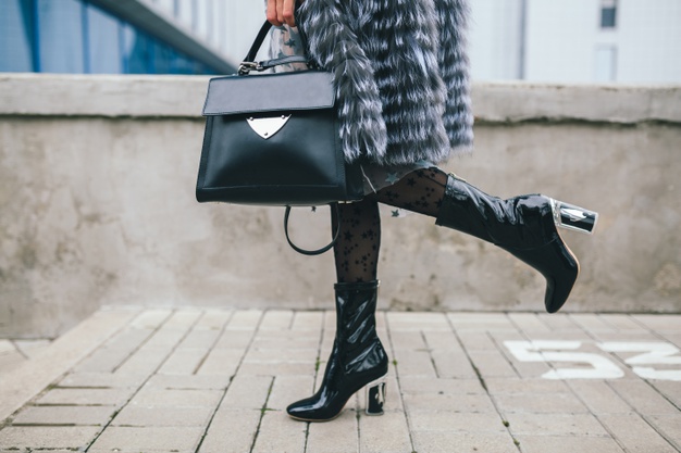 Black and white cowboy shoe