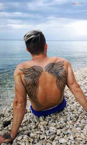 Realistic Angel Wings Tattoo