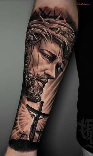 Religious Forearm Tattoos