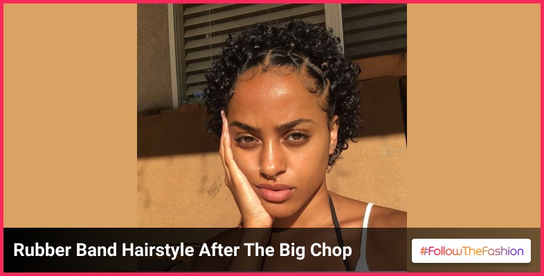 Rubber Band Hairstyle After The Big Chop