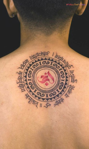 Sanskrit Tattoo On The Shoulder