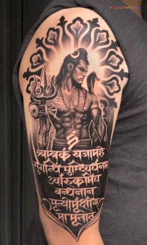 Shiva Tattoo On The Shoulder