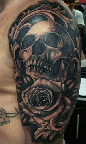 Skull Tattoo On The Shoulder