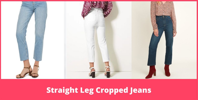 Straight Leg cropped Jeans