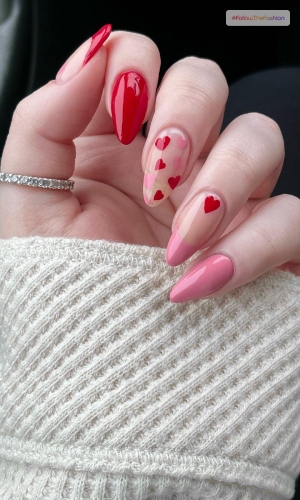 valentines nails