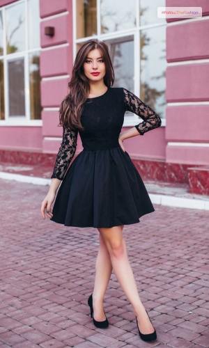 Trendy Short Black Prom Dress