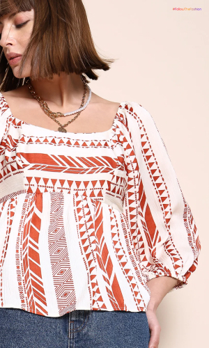 Voluminous Printed Tops  