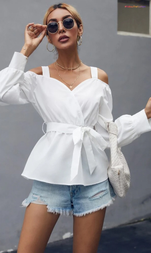 White Belted Top  