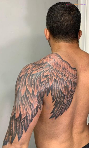 Wings Tattoo On The Shoulder