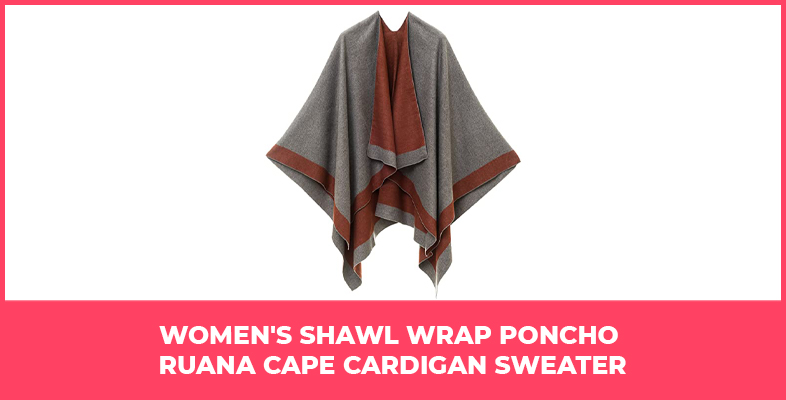 Women's Shawl Wrap Poncho Ruana Cape Cardigan Sweater