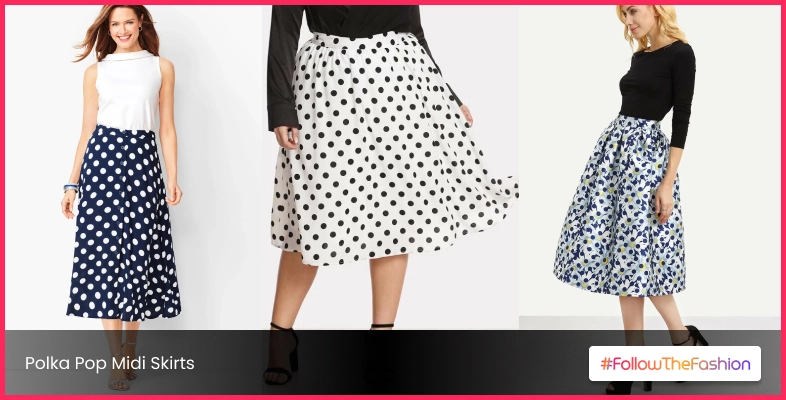 Polka Pop Midi Skirts